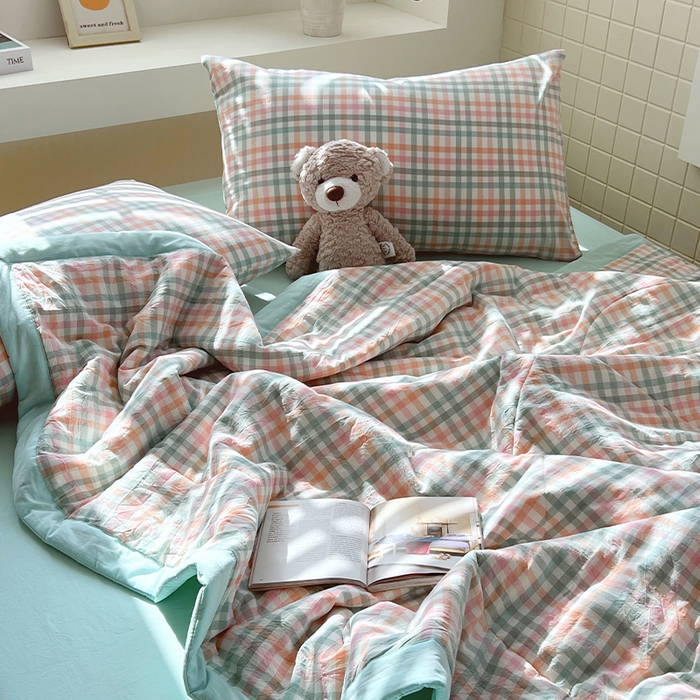 91家纺网 家纺一手货源 找家纺 （总）春皖家纺 2026春夏新款全棉色织水洗棉夏被夏凉被空调被-云恋系列