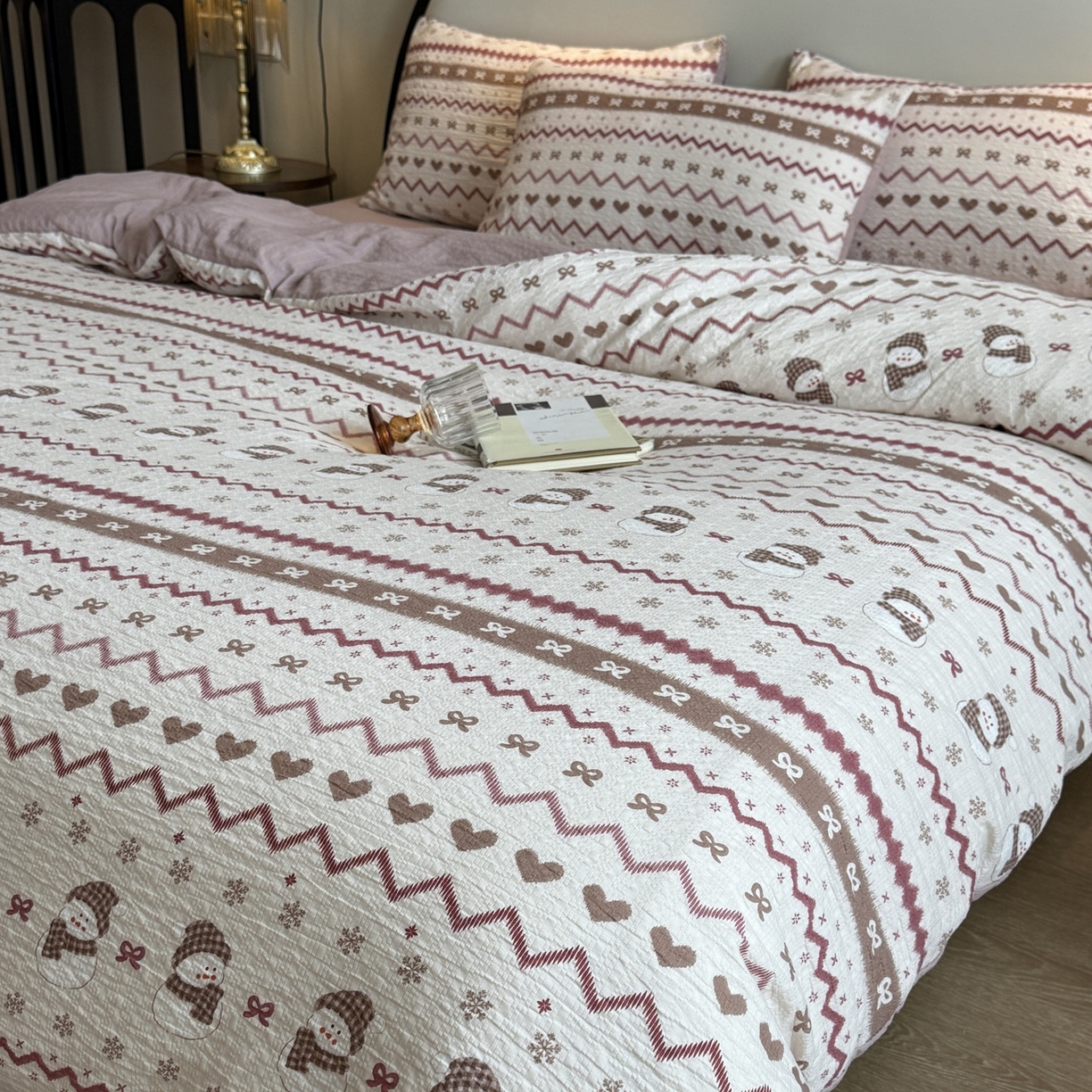 美丽坊 2026新款爆款韩版泡泡纱四件套 爱丽丝