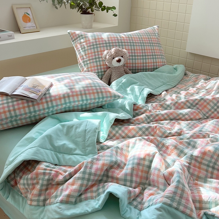 91家纺网 家纺一手货源 找家纺 （总）春皖家纺 2026春夏新款全棉色织水洗棉夏被夏凉被空调被-云恋系列