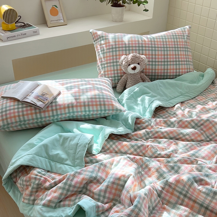 91家纺网 家纺一手货源 找家纺 （总）春皖家纺 2026春夏新款全棉色织水洗棉夏被夏凉被空调被-云恋系列