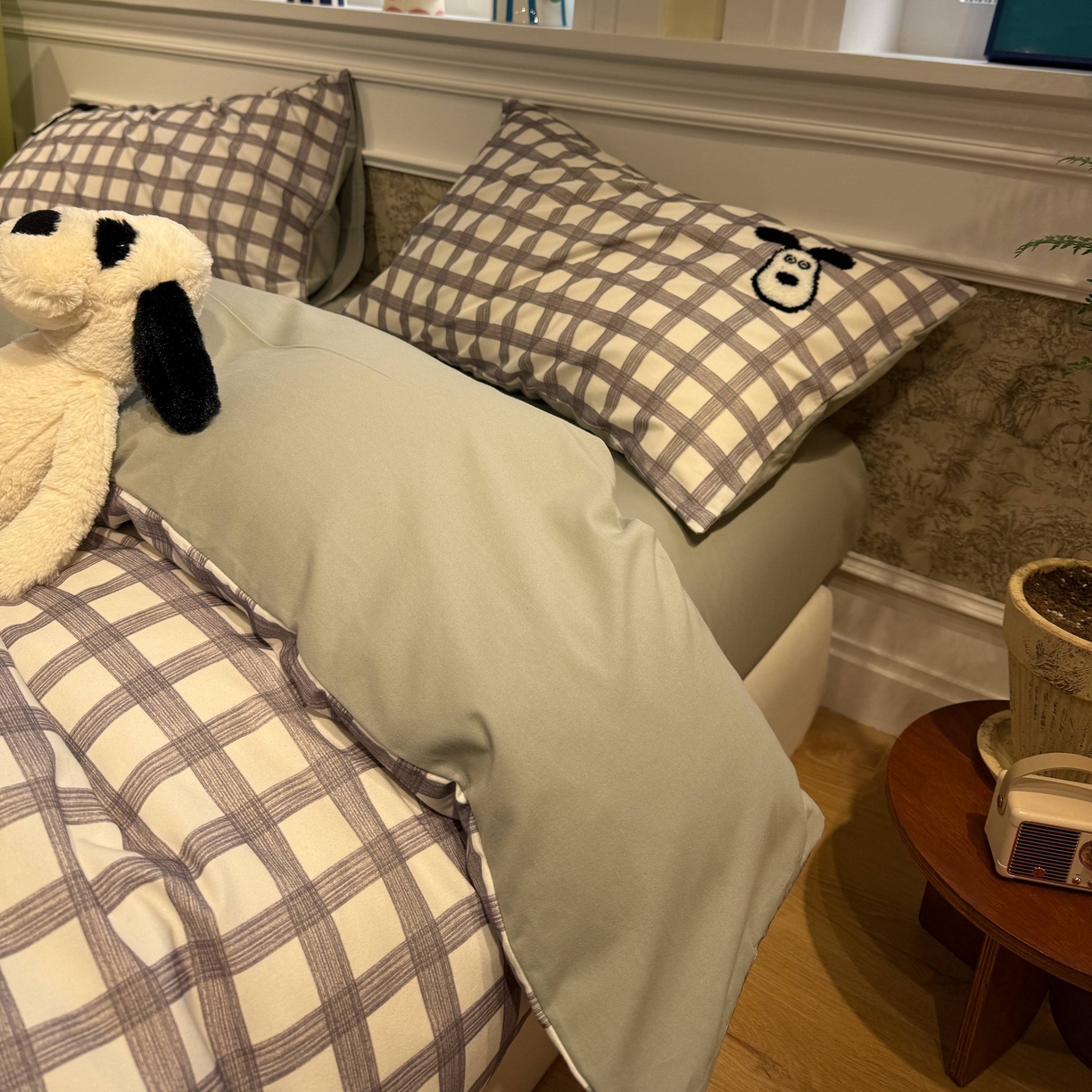 91家纺网 家纺一手货源 找家纺 珺柔家纺 2026新款全棉纯棉四件套 哈皮狗