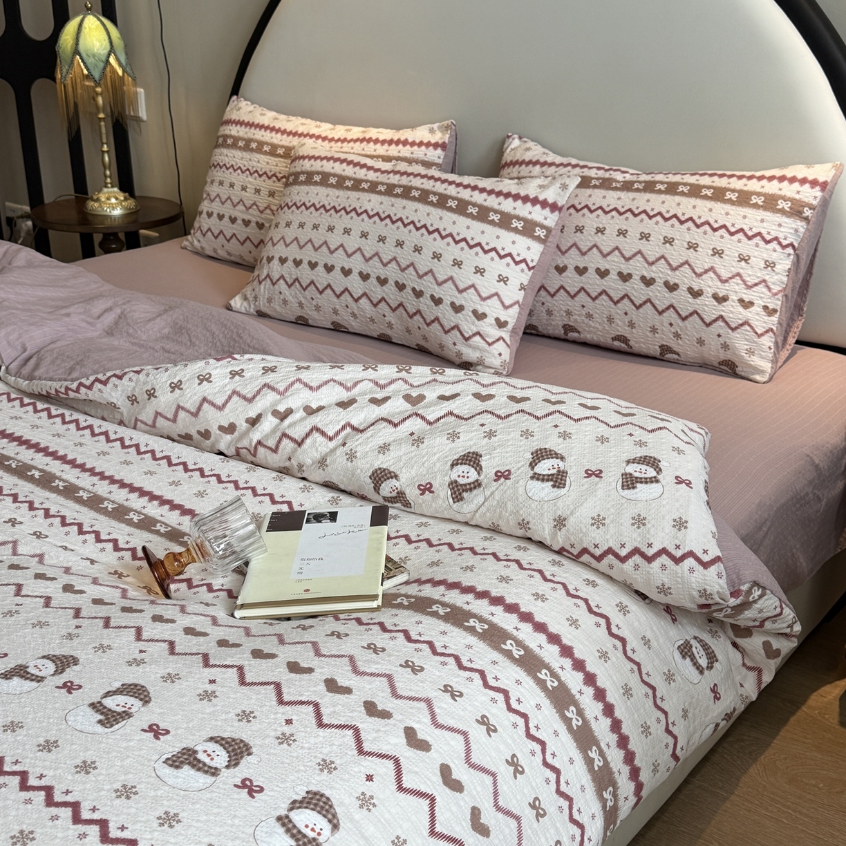 91家纺网 家纺一手货源 找家纺 美丽坊 2026新款爆款韩版泡泡纱四件套 爱丽丝