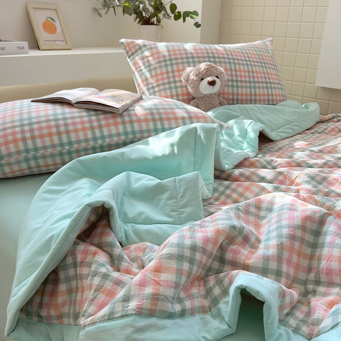 91家纺网 家纺一手货源 找家纺 （总）春皖家纺 2026春夏新款全棉色织水洗棉夏被夏凉被空调被-云恋系列