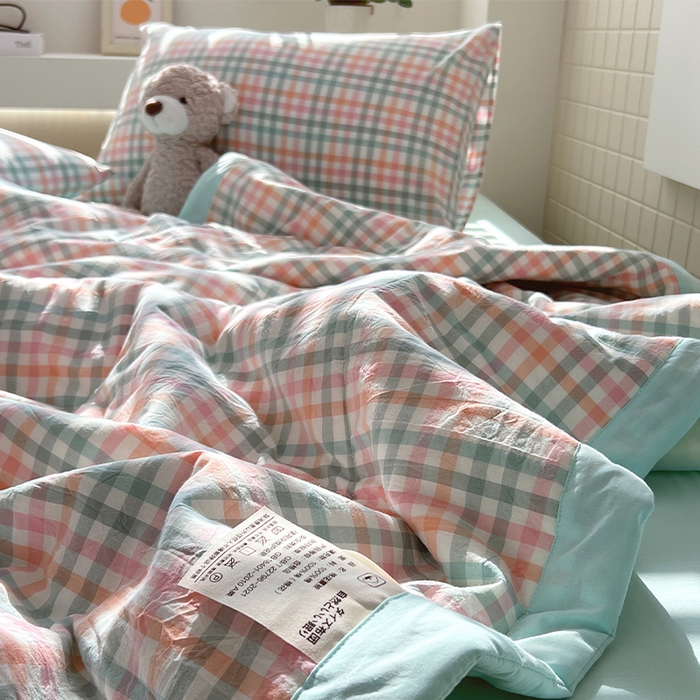 91家纺网 家纺一手货源 找家纺 （总）春皖家纺 2026春夏新款全棉色织水洗棉夏被夏凉被空调被-云恋系列