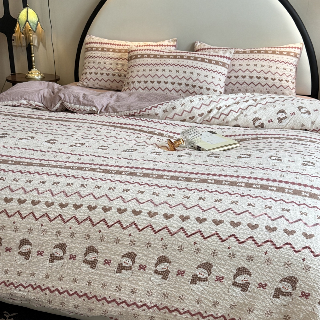 91家纺网 家纺一手货源 找家纺 美丽坊 2026新款爆款韩版泡泡纱四件套 爱丽丝