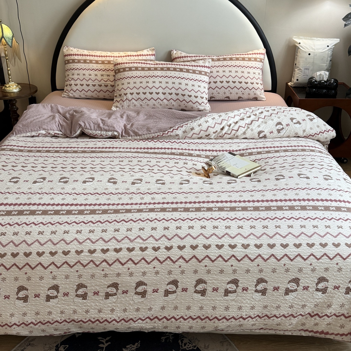 91家纺网 家纺一手货源 找家纺 美丽坊 2026新款爆款韩版泡泡纱四件套 爱丽丝