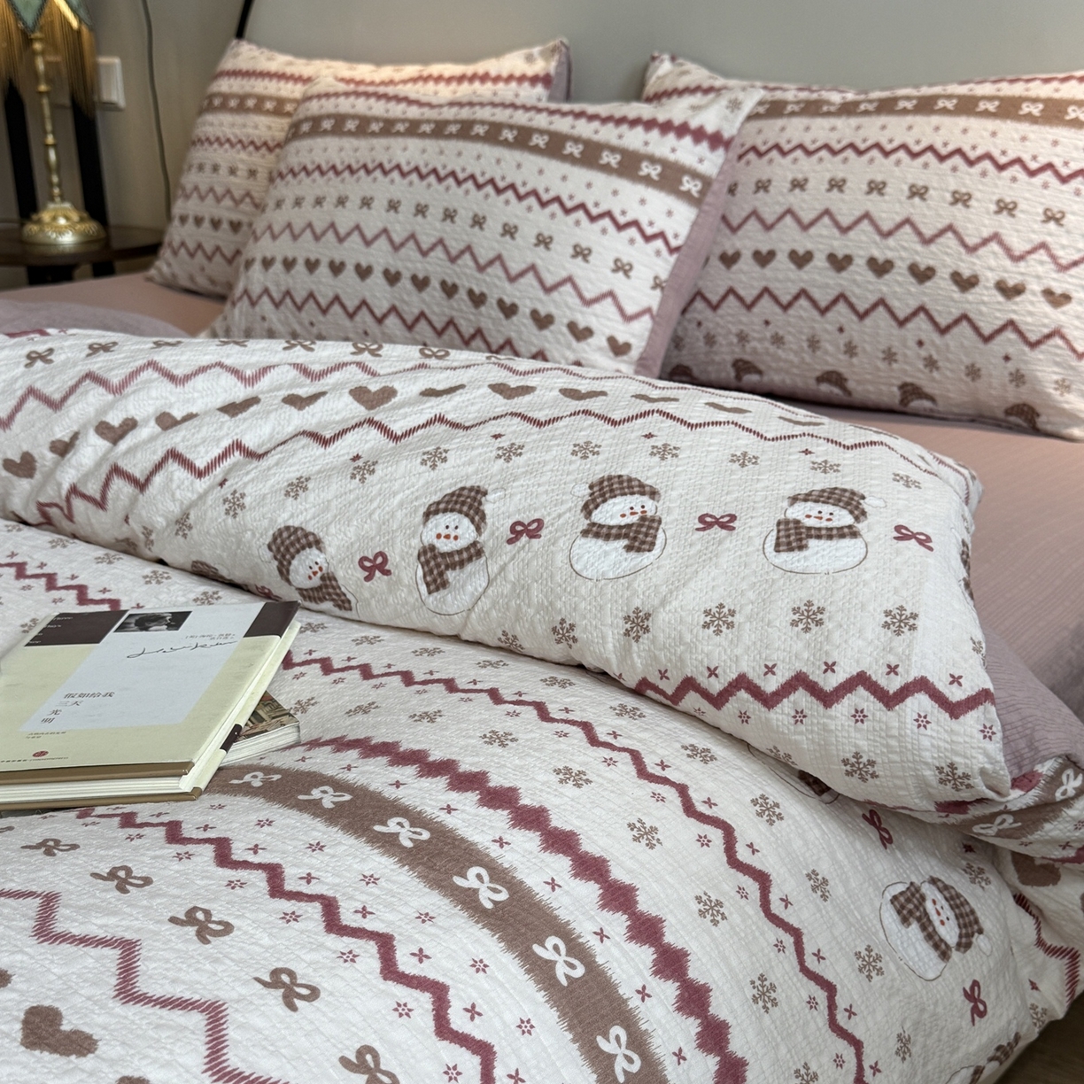 91家纺网 家纺一手货源 找家纺 美丽坊 2026新款爆款韩版泡泡纱四件套 爱丽丝