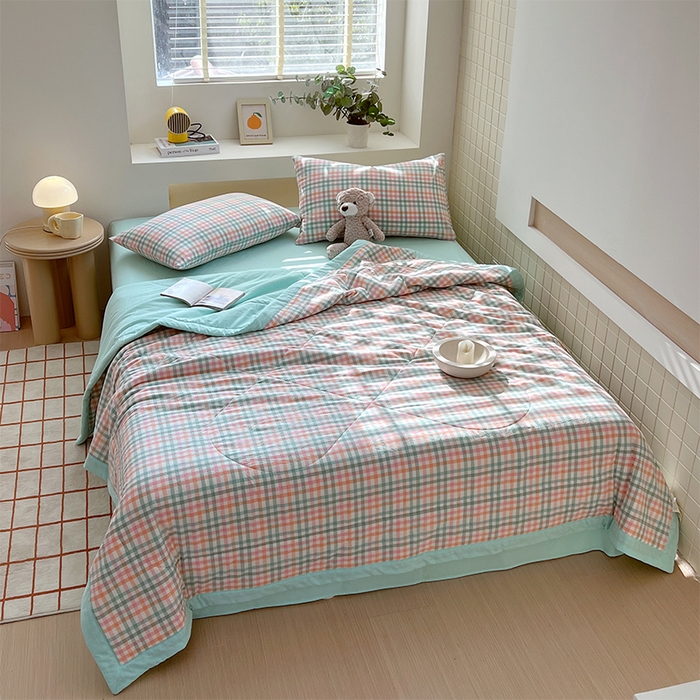 91家纺网 家纺一手货源 找家纺 （总）春皖家纺 2026春夏新款全棉色织水洗棉夏被夏凉被空调被-云恋系列