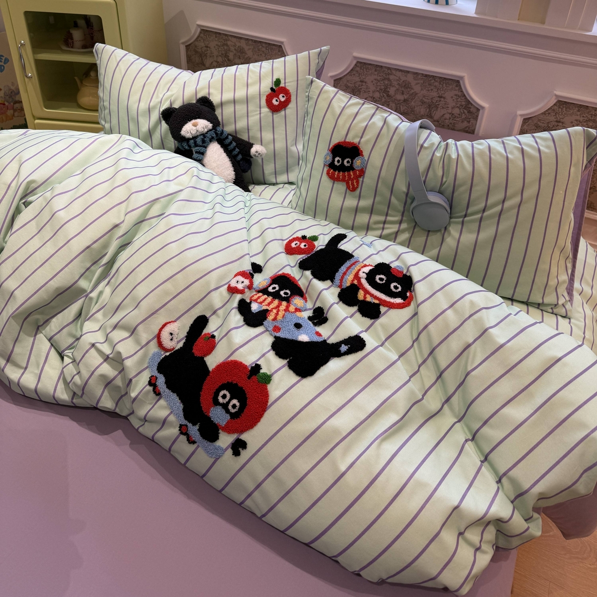 91家纺网 家纺一手货源 找家纺 珺柔家纺 2026新款全棉纯棉四件套 快乐精灵