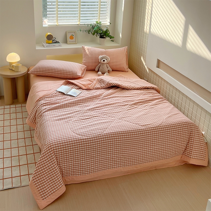 91家纺网 家纺一手货源 找家纺 （总）春皖家纺 2026春夏新款全棉色织水洗棉夏被夏凉被空调被-云恋系列