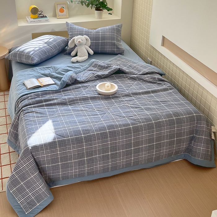 91家纺网 家纺一手货源 找家纺 （总）春皖家纺 2026春夏新款全棉色织水洗棉夏被夏凉被空调被-云恋系列