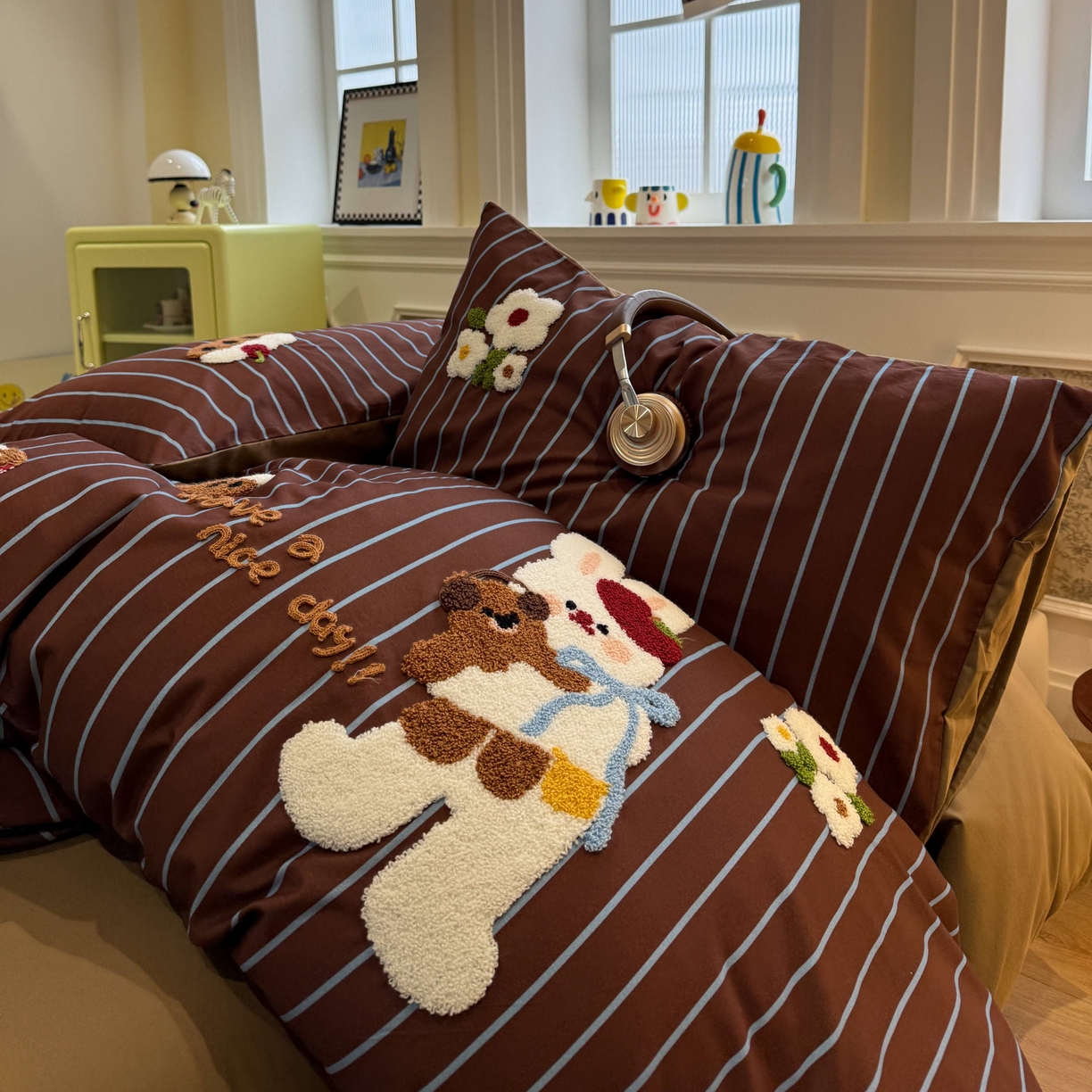 91家纺网 家纺一手货源 找家纺 珺柔家纺 2026新款全棉纯棉四件套 快乐兔