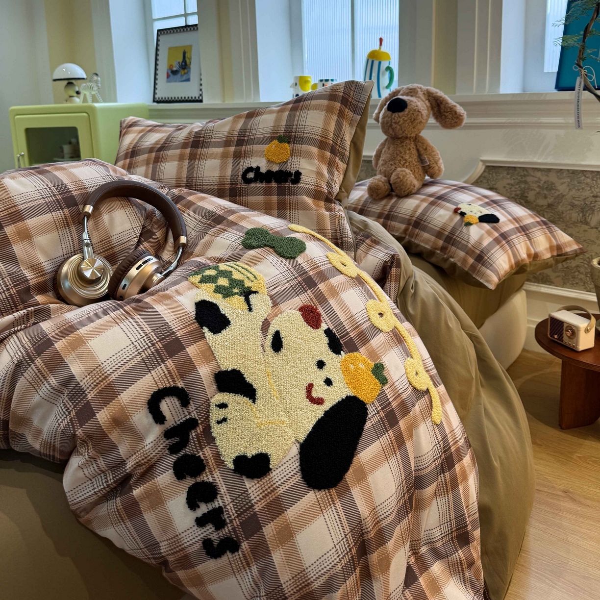 91家纺网 家纺一手货源 找家纺 珺柔家纺 2026新款全棉纯棉四件套 趴趴狗