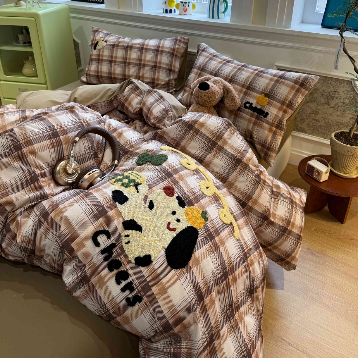 91家纺网 家纺一手货源 找家纺 珺柔家纺 2026新款全棉纯棉四件套 趴趴狗