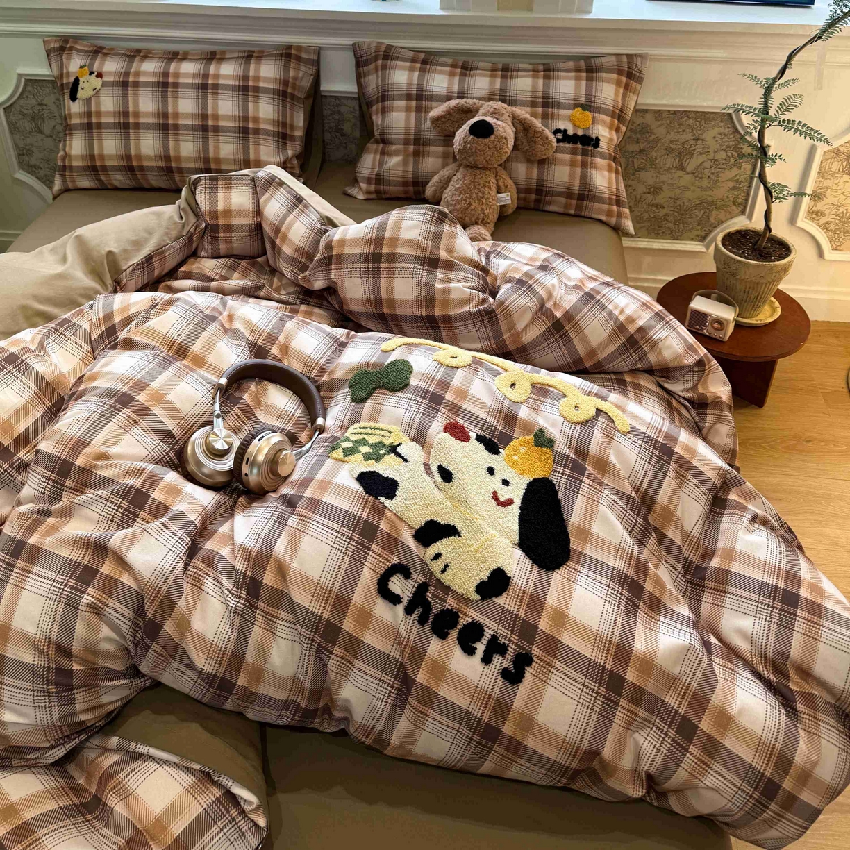 91家纺网 家纺一手货源 找家纺 珺柔家纺 2026新款全棉纯棉四件套 趴趴狗