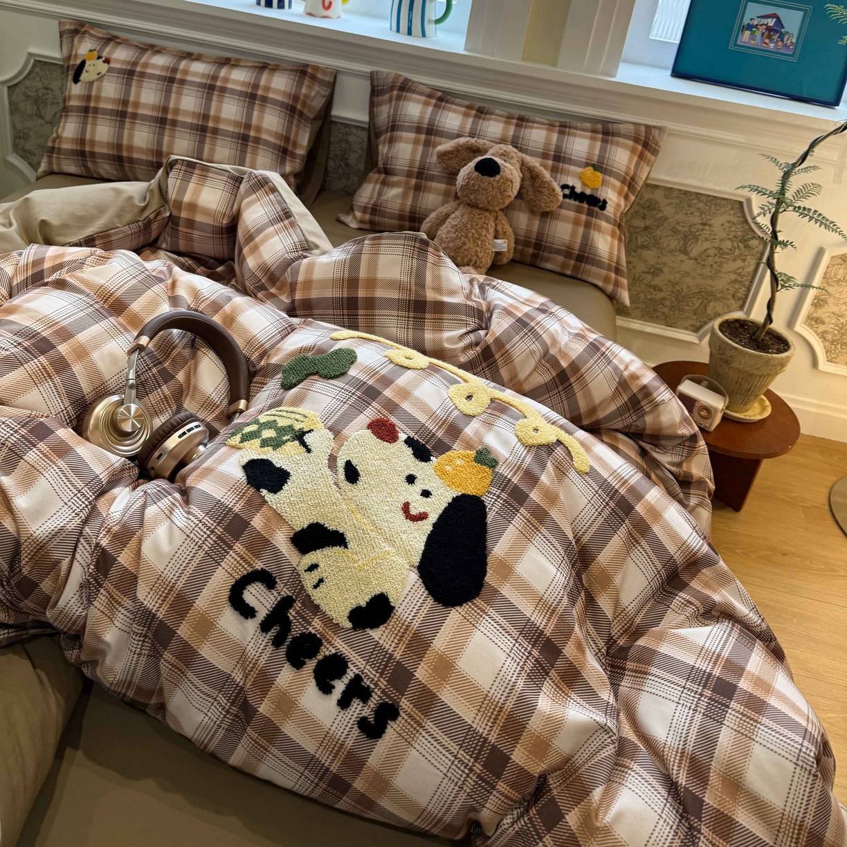 91家纺网 家纺一手货源 找家纺 珺柔家纺 2026新款全棉纯棉四件套 趴趴狗