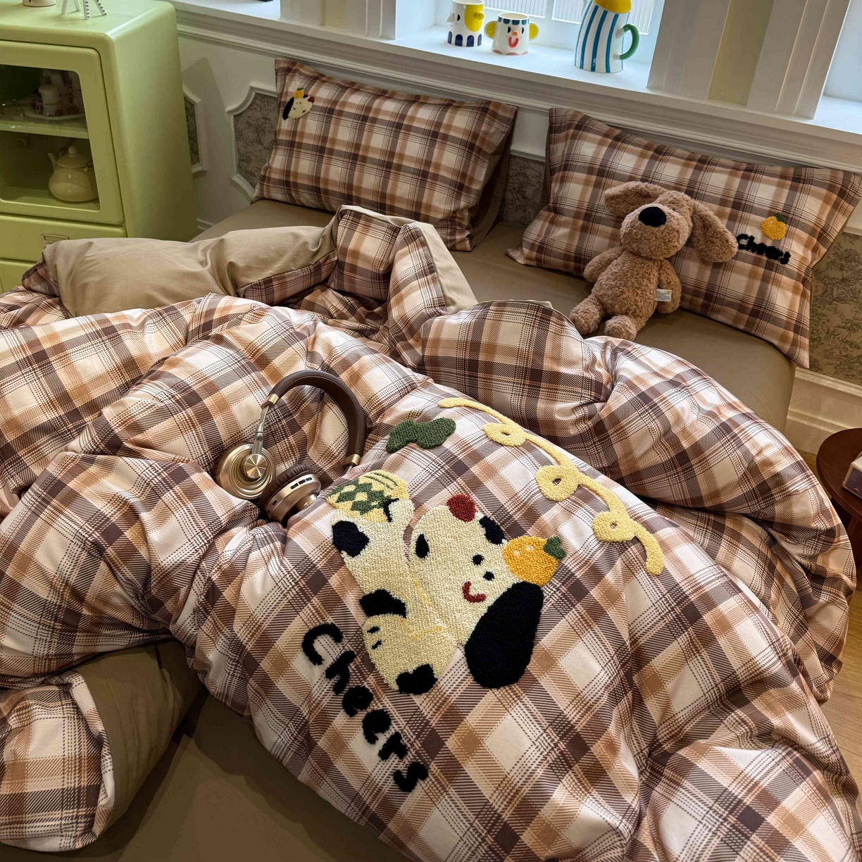 91家纺网 家纺一手货源 找家纺 珺柔家纺 2026新款全棉纯棉四件套 趴趴狗