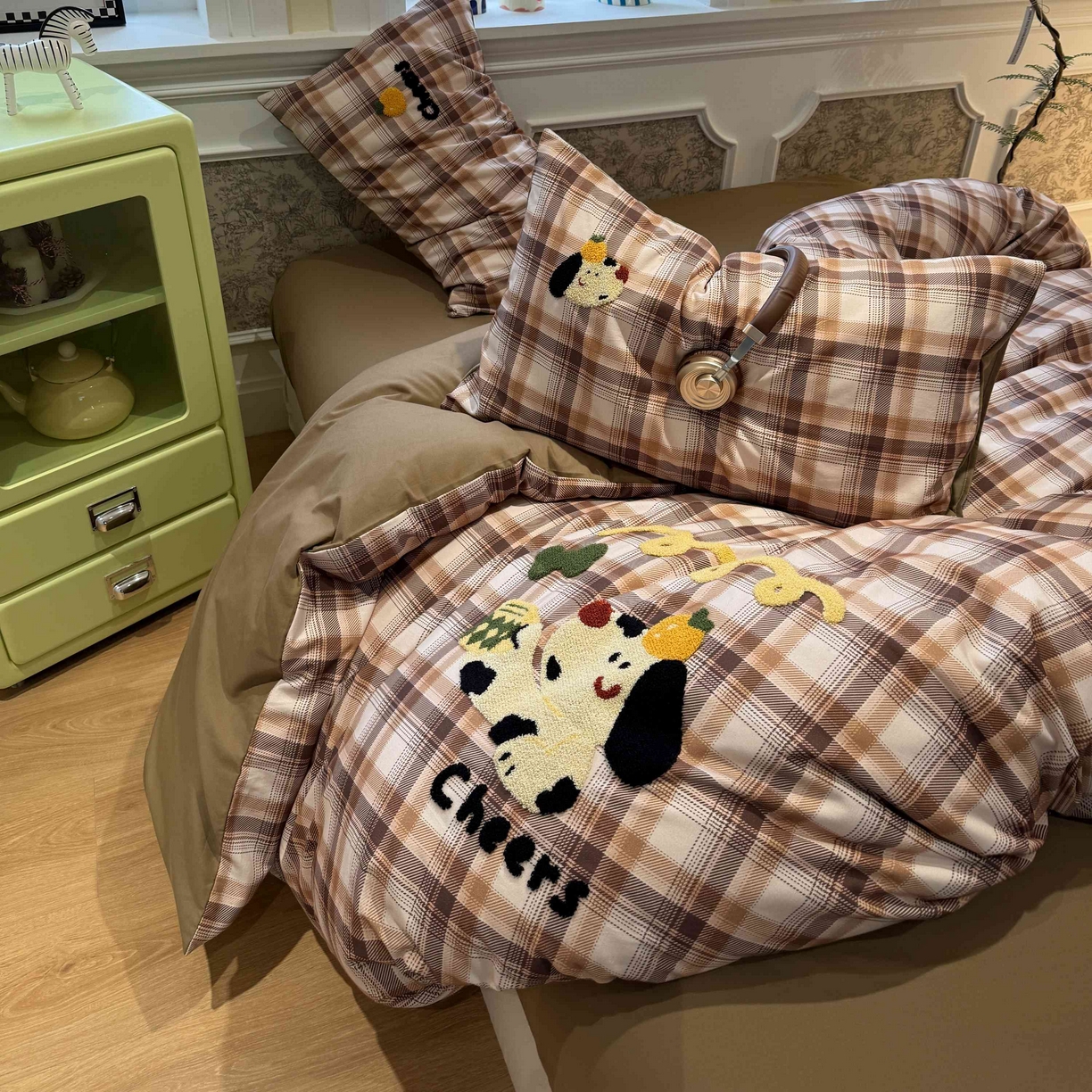 91家纺网 家纺一手货源 找家纺 珺柔家纺 2026新款全棉纯棉四件套 趴趴狗