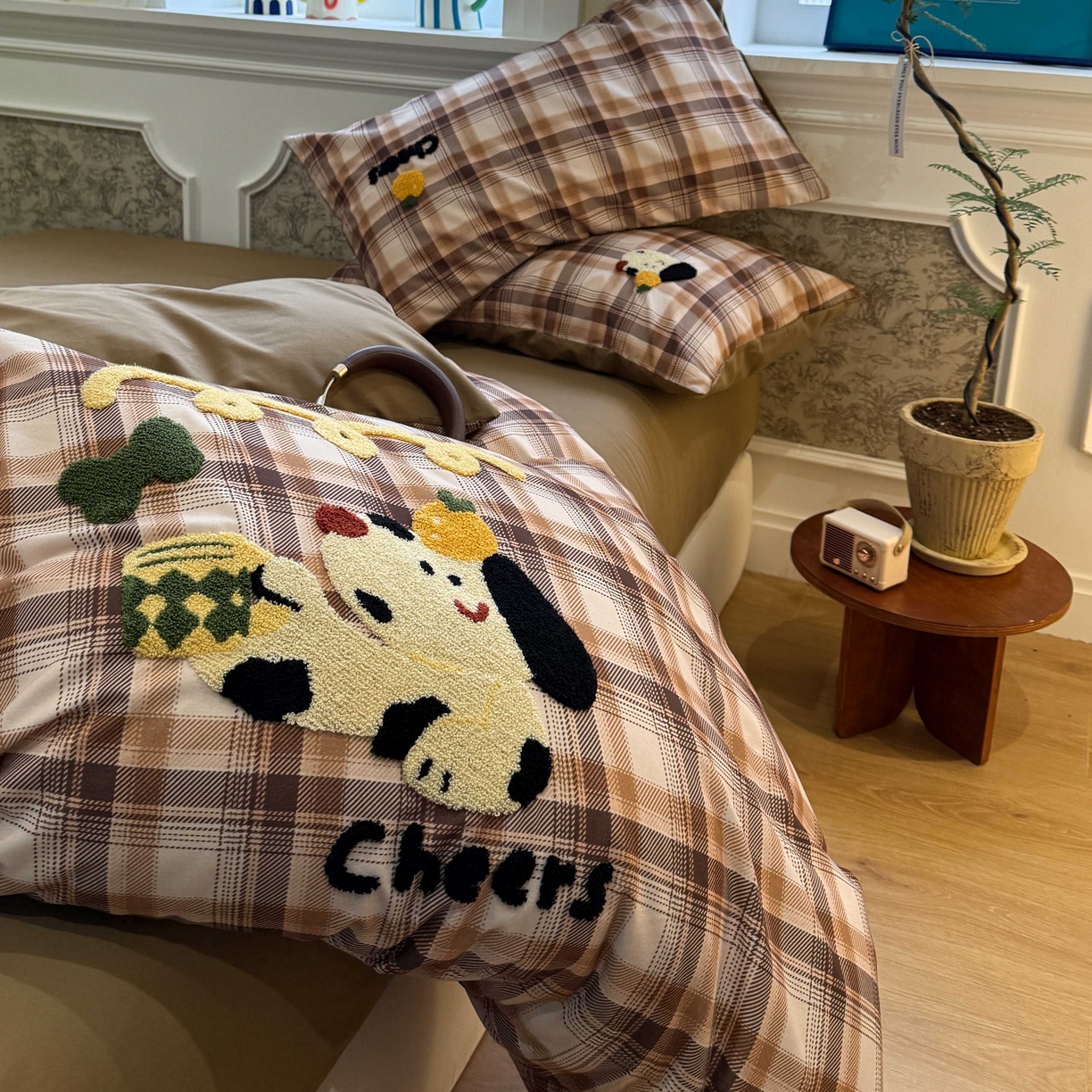 91家纺网 家纺一手货源 找家纺 珺柔家纺 2026新款全棉纯棉四件套 趴趴狗