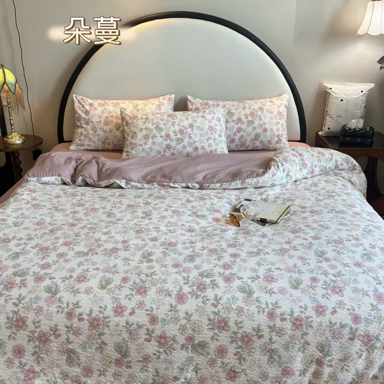 91家纺网 家纺一手货源 找家纺 美丽坊 2026新款爆款韩版泡泡纱四件套 朵蔓
