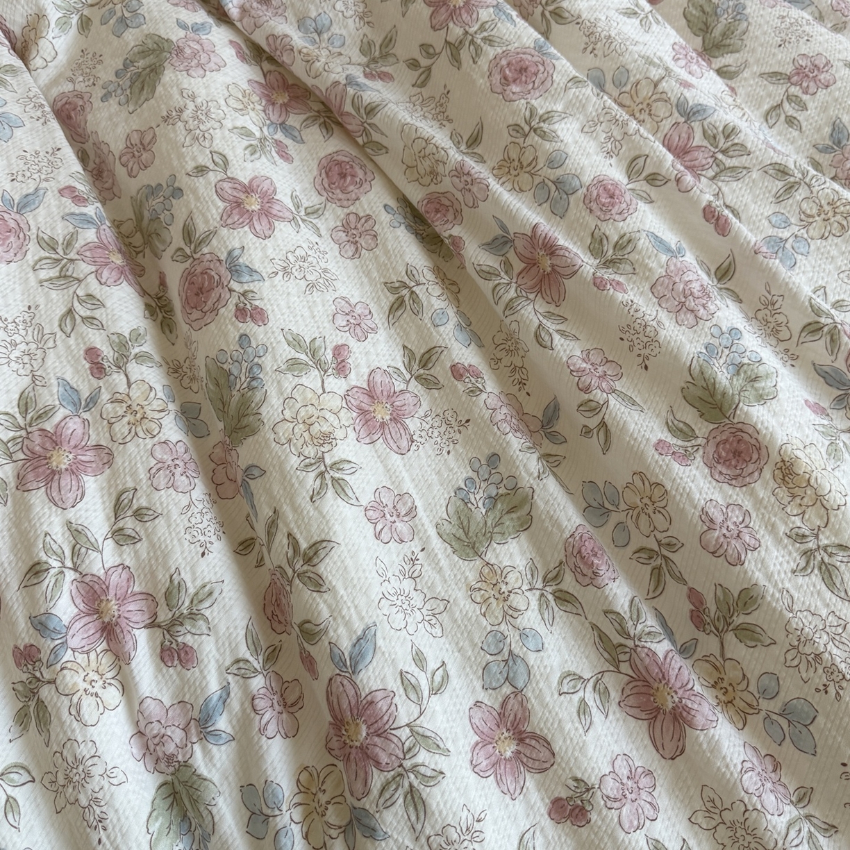 91家纺网 家纺一手货源 找家纺 美丽坊 2026新款爆款韩版泡泡纱四件套 朵蔓