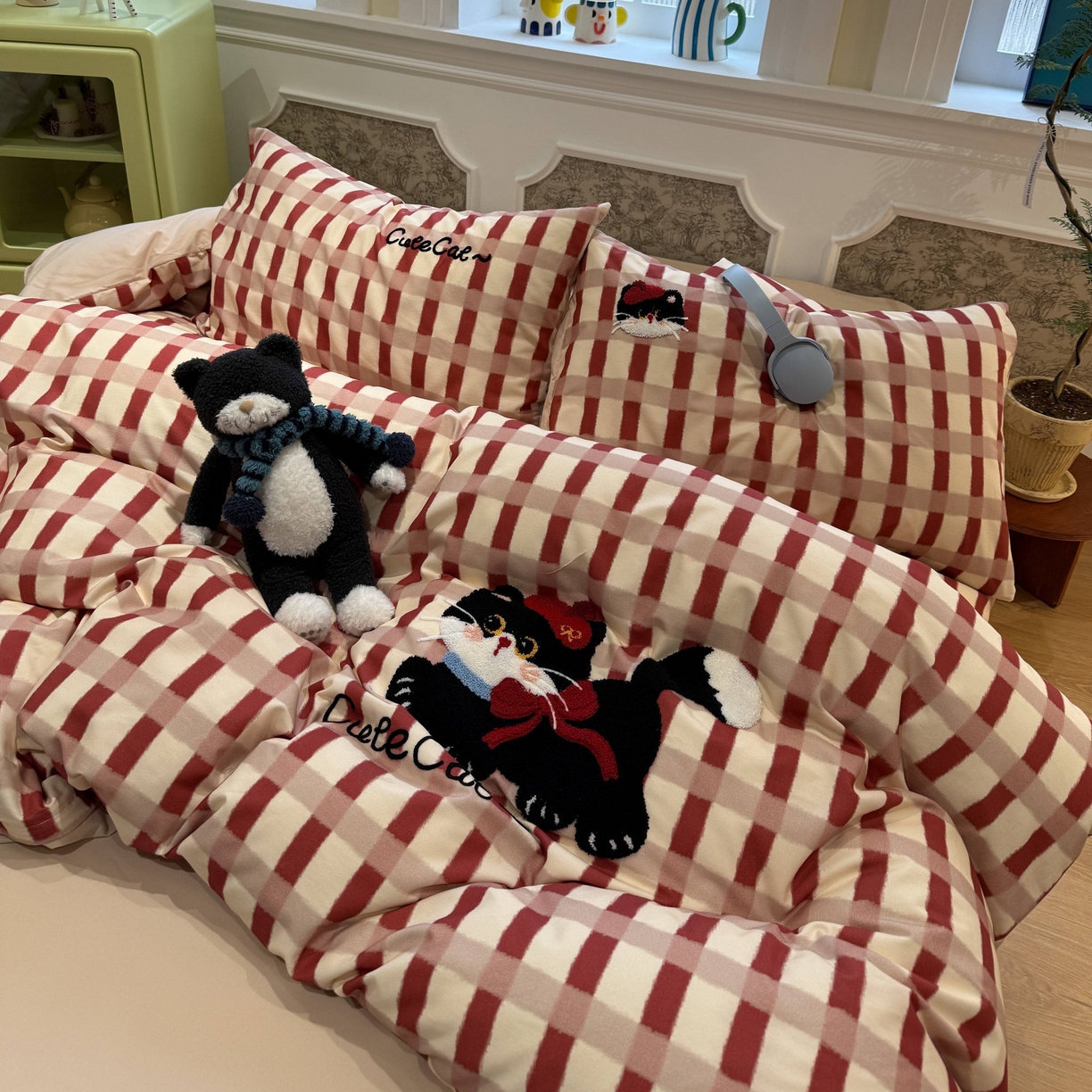 91家纺网 家纺一手货源 找家纺 珺柔家纺 2026新款全棉纯棉四件套 甜心小猫