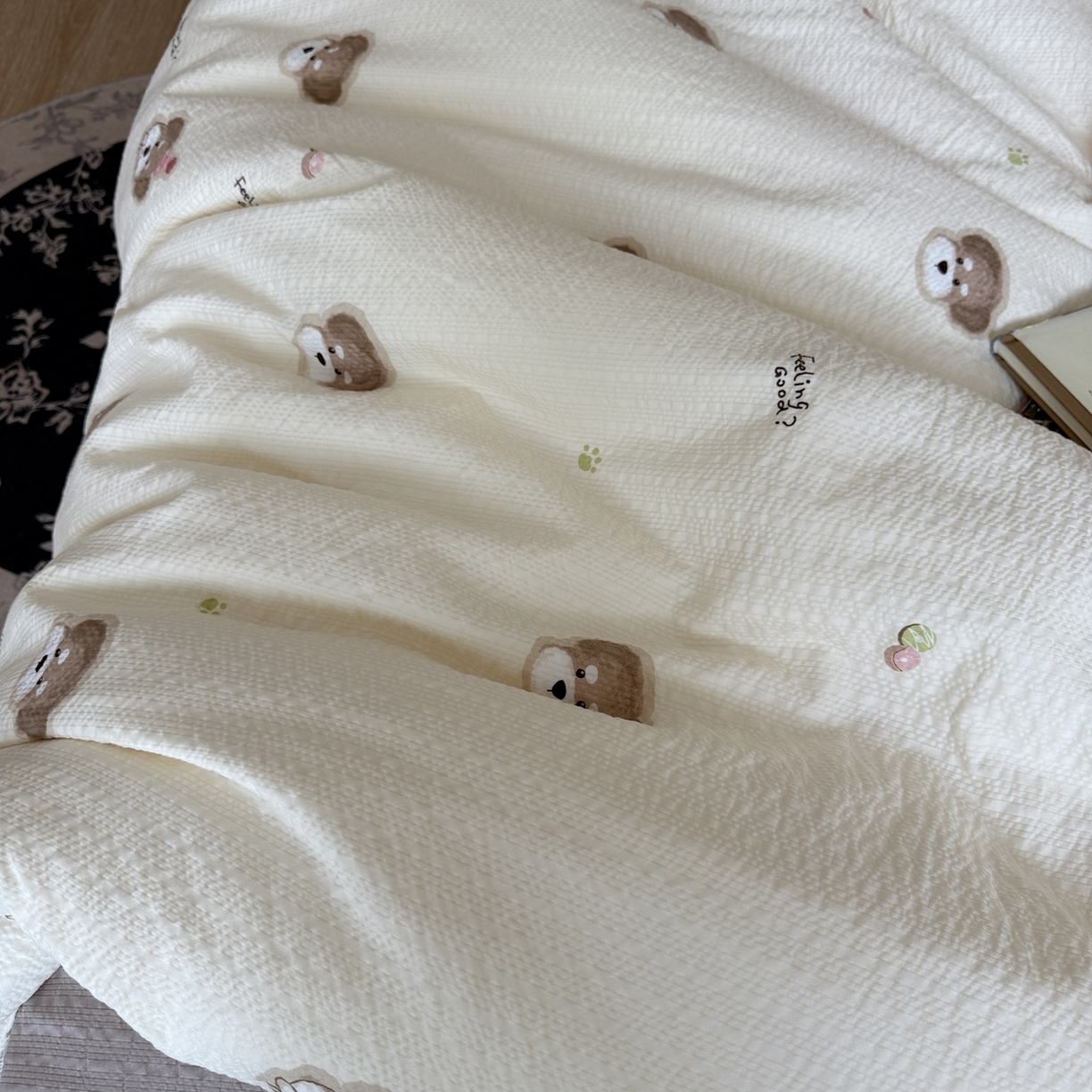 91家纺网 家纺一手货源 找家纺 美丽坊 2026新款爆款韩版泡泡纱四件套 哈基米