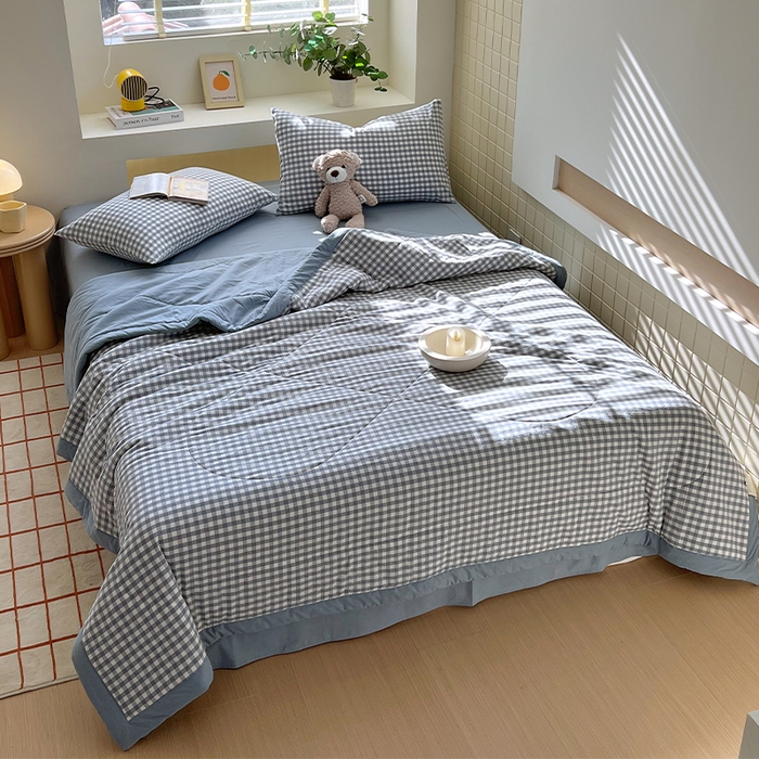 91家纺网 家纺一手货源 找家纺 （总）春皖家纺 2026春夏新款全棉色织水洗棉夏被夏凉被空调被-云恋系列