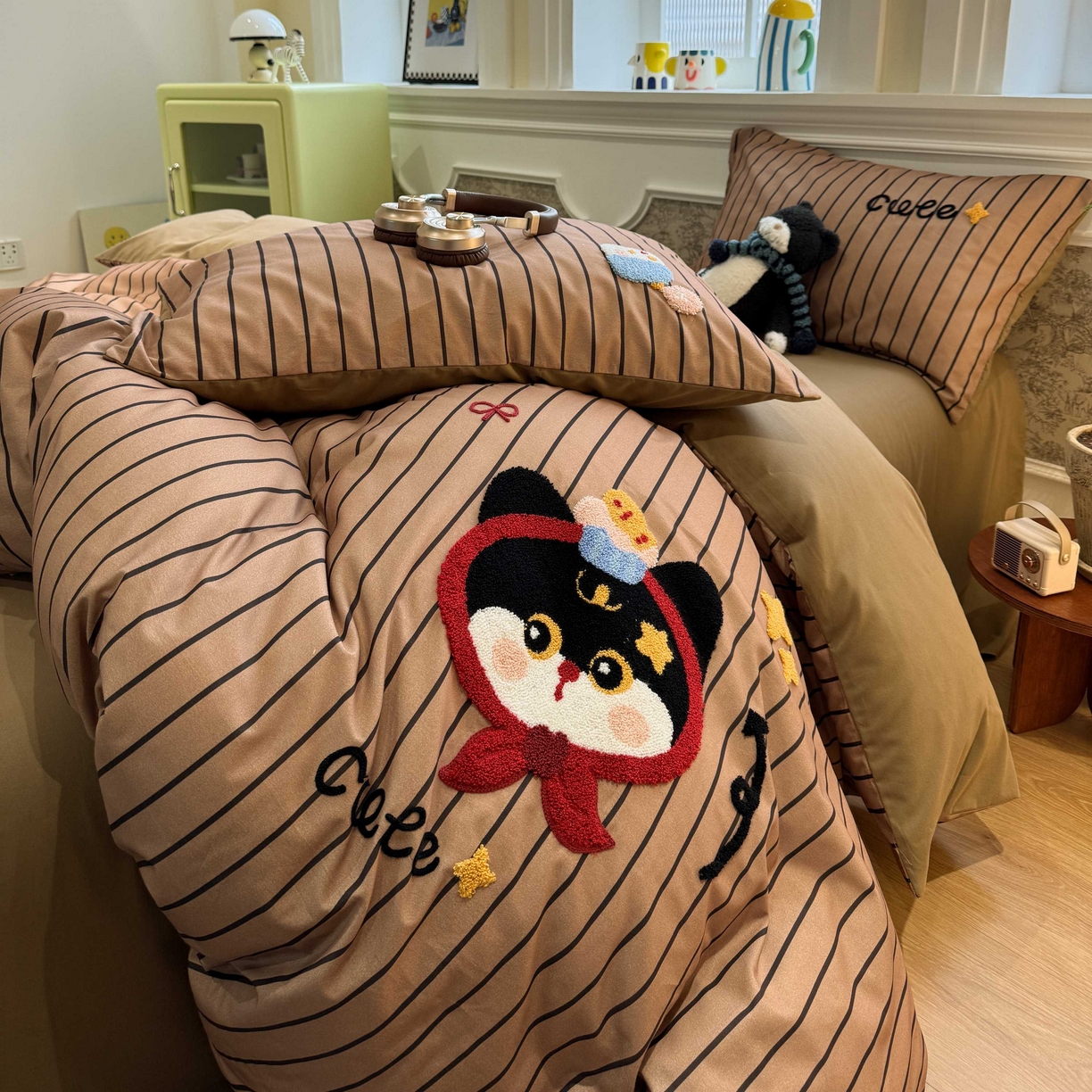 91家纺网 家纺一手货源 找家纺 珺柔家纺 2026新款全棉纯棉四件套 围巾猫