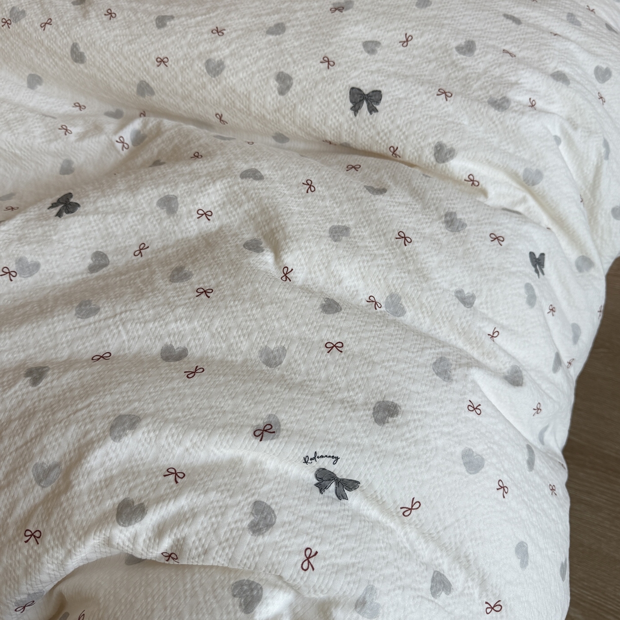 91家纺网 家纺一手货源 找家纺 美丽坊 2026新款爆款韩版泡泡纱四件套 海派甜心