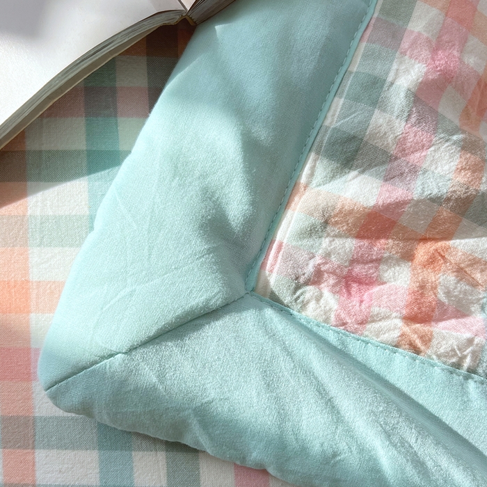 91家纺网 家纺一手货源 找家纺 春皖家纺 2026春夏新款全棉色织水洗棉夏被夏凉被空调被-云恋系列 云恋-冰激凌格