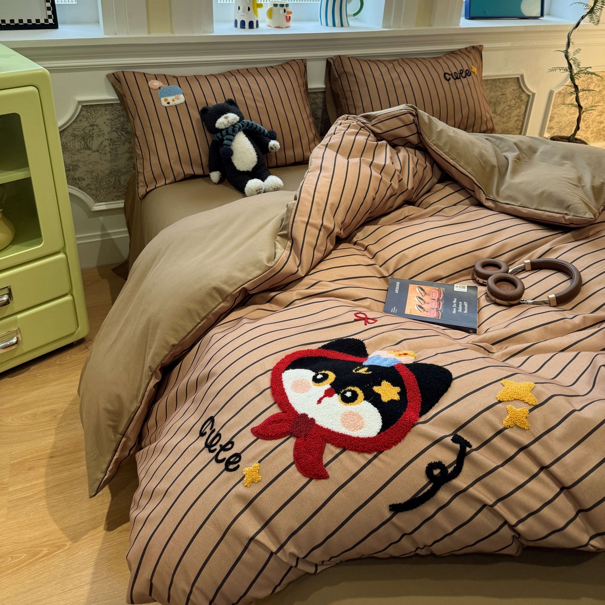 91家纺网 家纺一手货源 找家纺 珺柔家纺 2026新款全棉纯棉四件套 围巾猫