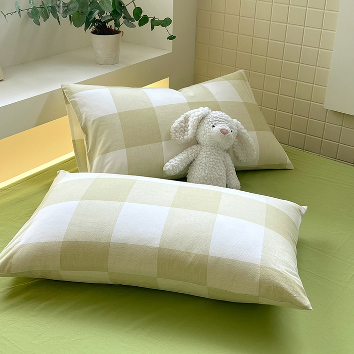 91家纺网 家纺一手货源 找家纺 春皖家纺 2026春夏新款全棉色织水洗棉夏被夏凉被空调被-云恋系列 云恋-芳青绿