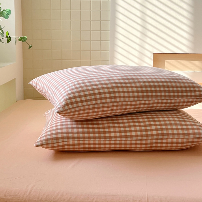 91家纺网 家纺一手货源 找家纺 春皖家纺 2026春夏新款全棉色织水洗棉夏被夏凉被空调被-云恋系列 云恋-粉小格