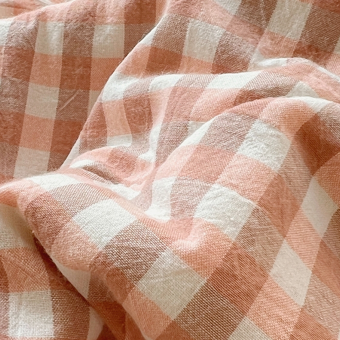 91家纺网 家纺一手货源 找家纺 春皖家纺 2026春夏新款全棉色织水洗棉夏被夏凉被空调被-云恋系列 云恋-粉小格