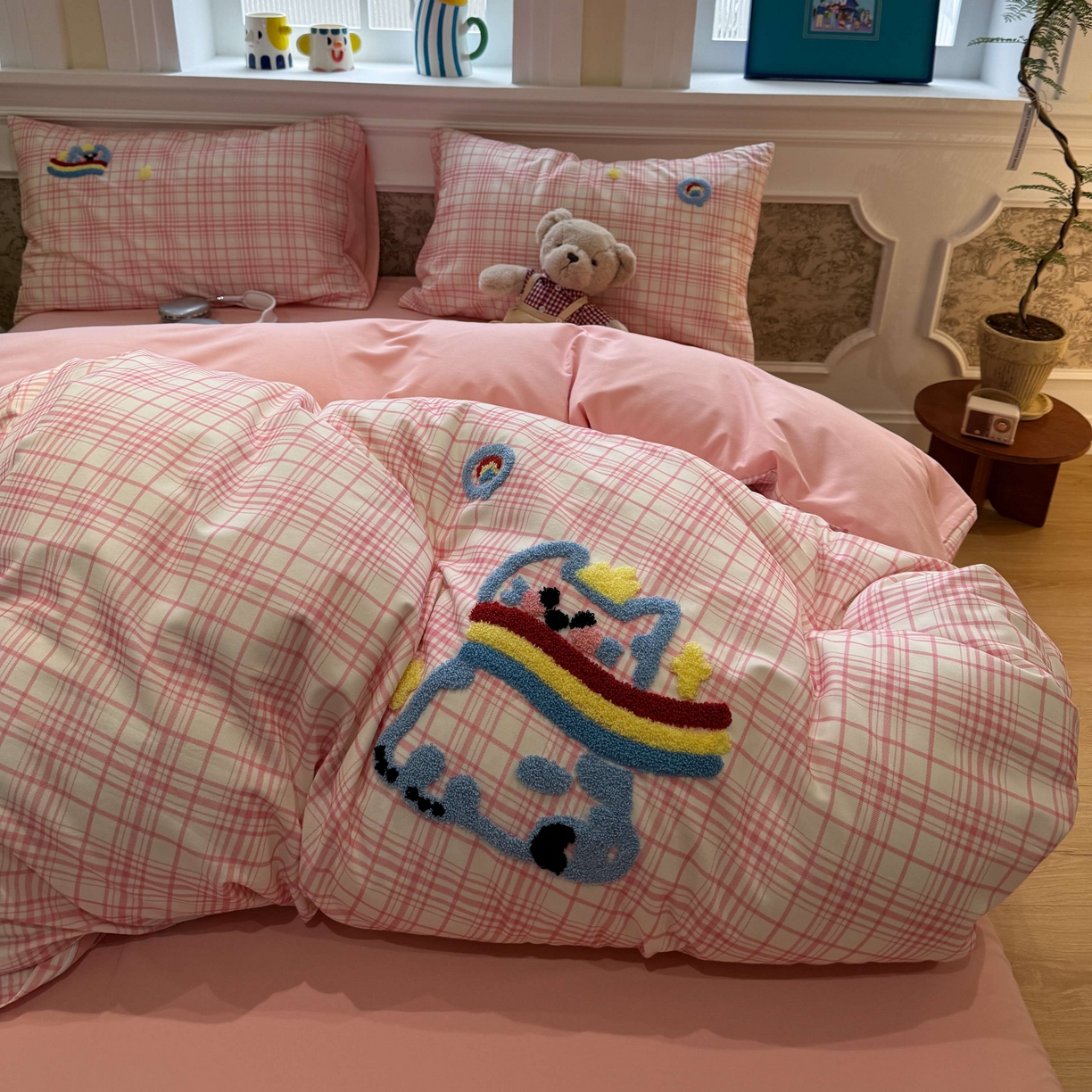 91家纺网 家纺一手货源 找家纺 珺柔家纺 2026新款全棉纯棉四件套 线条咪