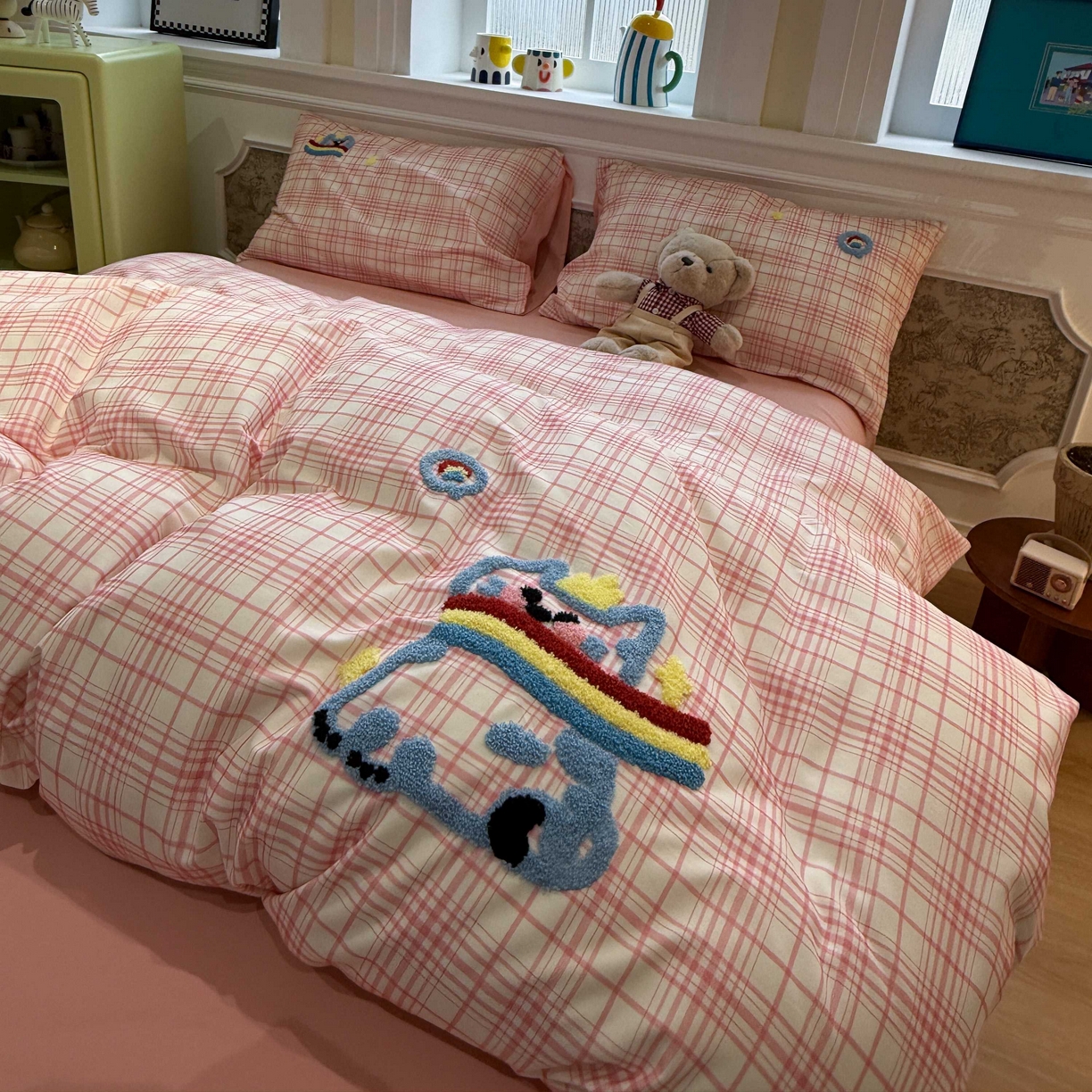 91家纺网 家纺一手货源 找家纺 珺柔家纺 2026新款全棉纯棉四件套 线条咪