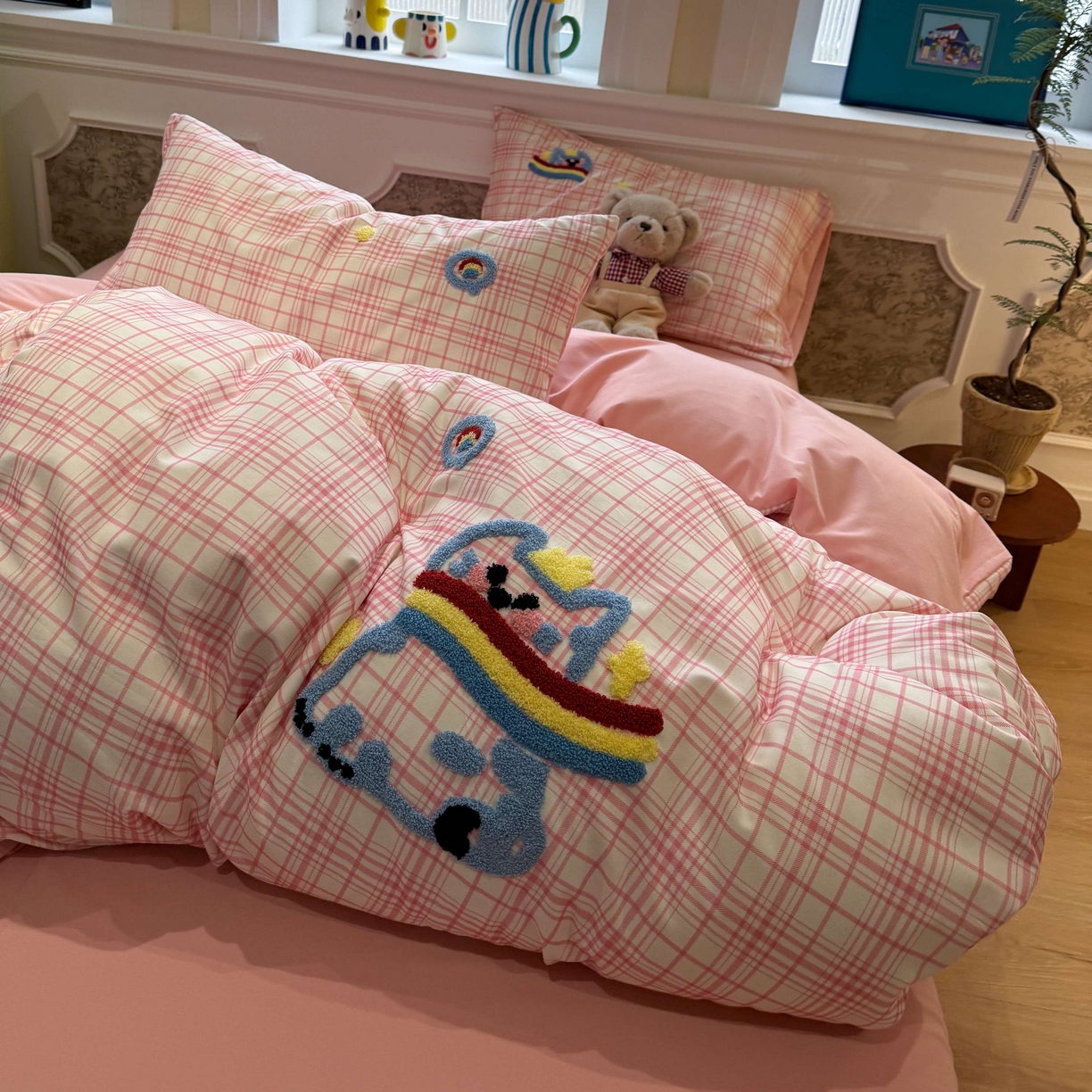 91家纺网 家纺一手货源 找家纺 珺柔家纺 2026新款全棉纯棉四件套 线条咪