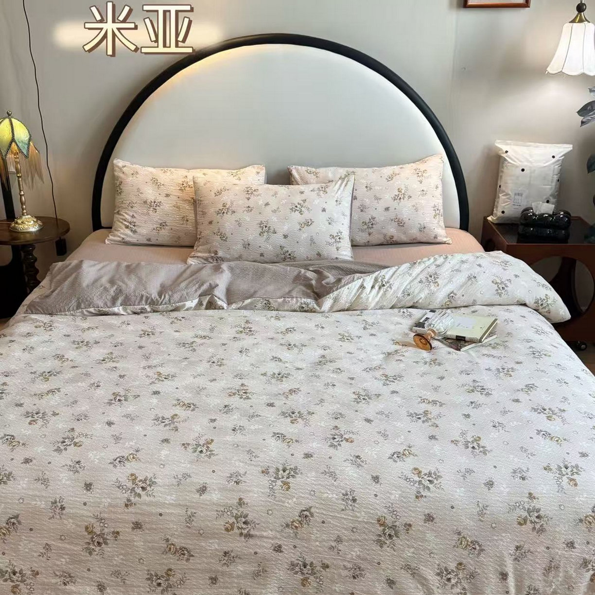 91家纺网 家纺一手货源 找家纺 美丽坊 2026新款爆款韩版泡泡纱四件套 米亚