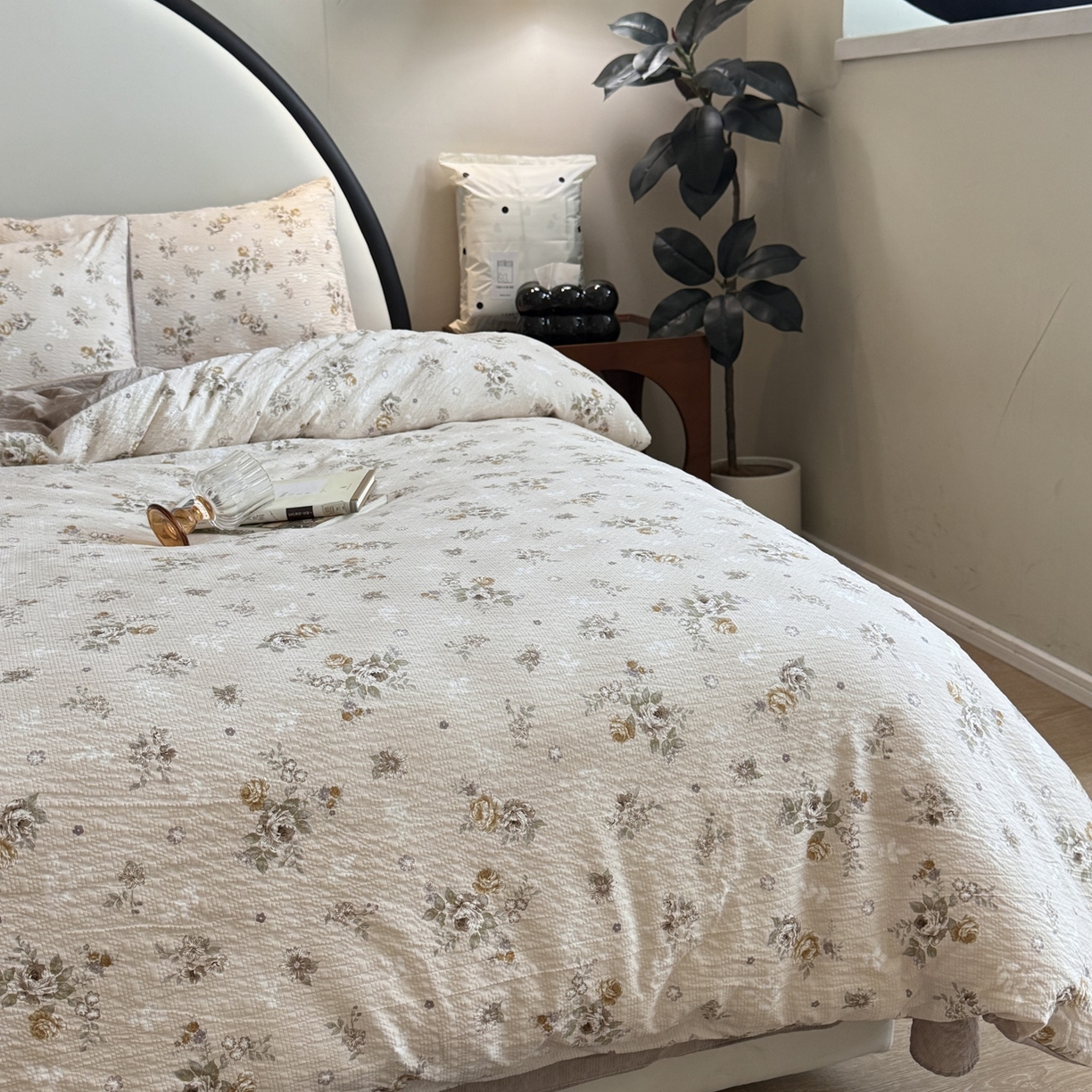 91家纺网 家纺一手货源 找家纺 美丽坊 2026新款爆款韩版泡泡纱四件套 米亚