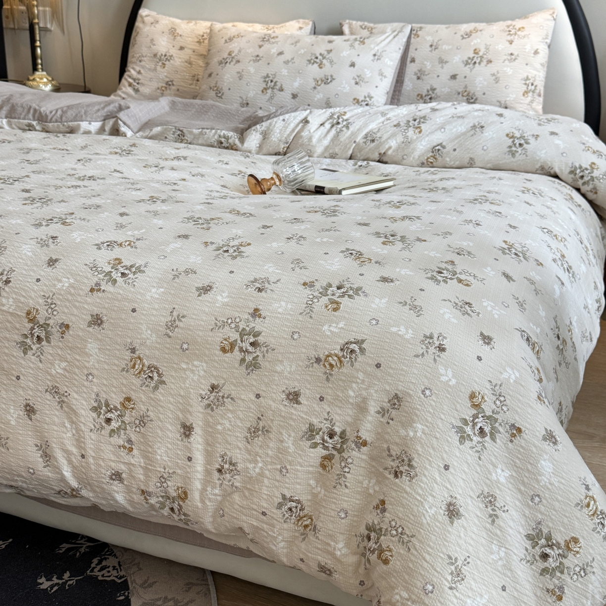 91家纺网 家纺一手货源 找家纺 美丽坊 2026新款爆款韩版泡泡纱四件套 米亚