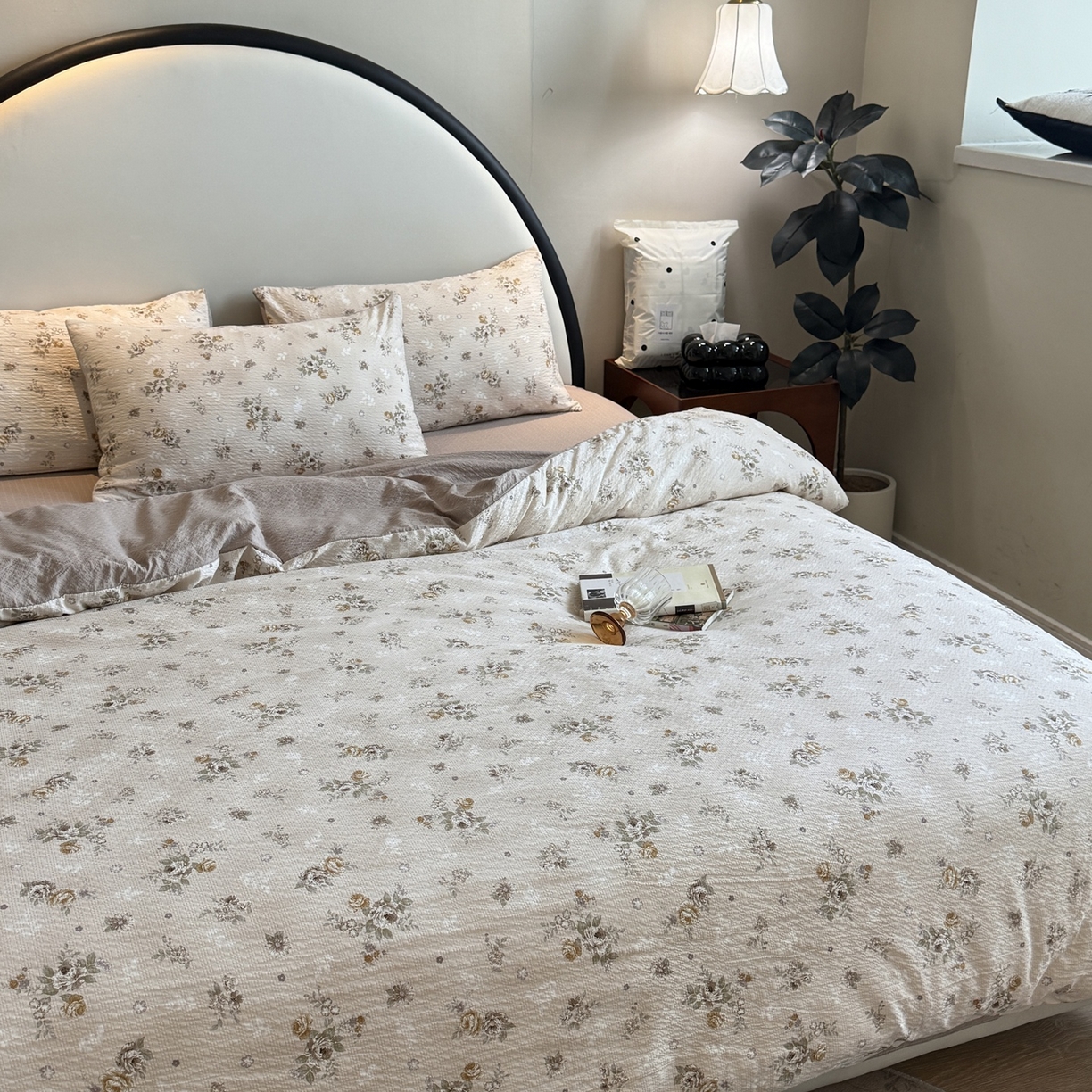 91家纺网 家纺一手货源 找家纺 美丽坊 2026新款爆款韩版泡泡纱四件套 米亚