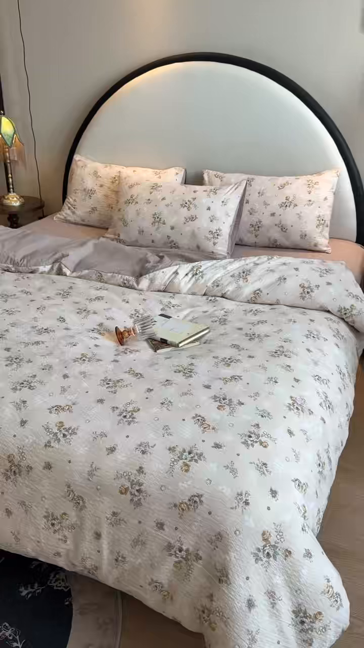 91家纺网 家纺一手货源 找家纺 美丽坊 2026新款爆款韩版泡泡纱四件套 米亚