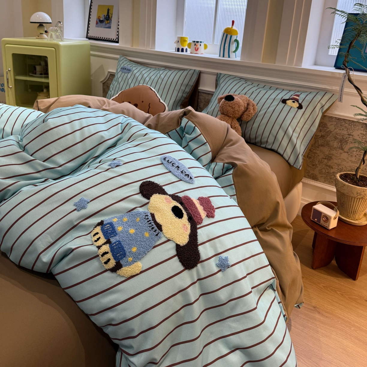 91家纺网 家纺一手货源 找家纺 珺柔家纺 2026新款全棉纯棉四件套 小可爱