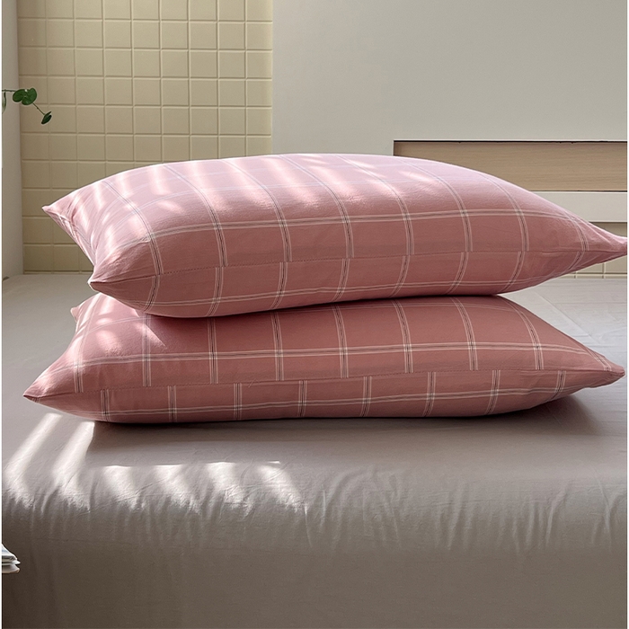 91家纺网 家纺一手货源 找家纺 春皖家纺 2026春夏新款全棉色织水洗棉夏被夏凉被空调被-云恋系列 云恋-格韵粉