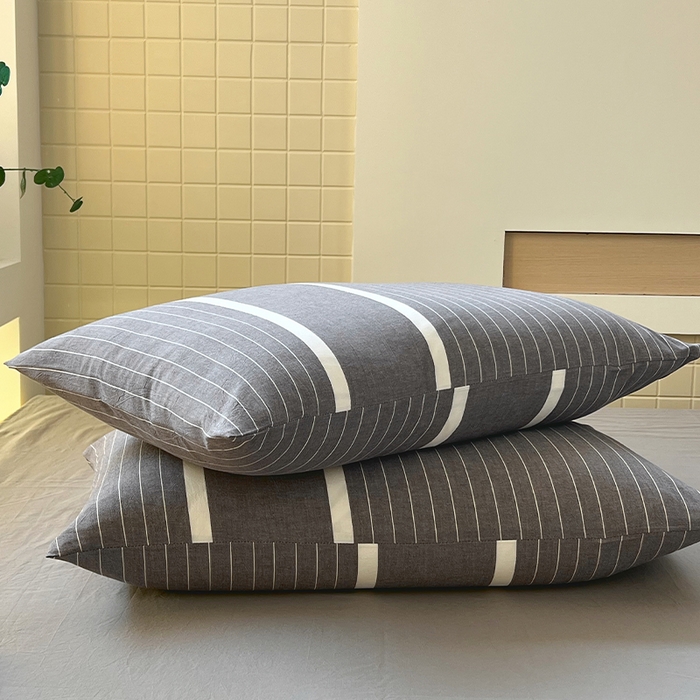 91家纺网 家纺一手货源 找家纺 春皖家纺 2026春夏新款全棉色织水洗棉夏被夏凉被空调被-云恋系列 云恋-灰白条