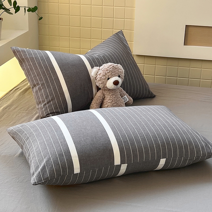 91家纺网 家纺一手货源 找家纺 春皖家纺 2026春夏新款全棉色织水洗棉夏被夏凉被空调被-云恋系列 云恋-灰白条