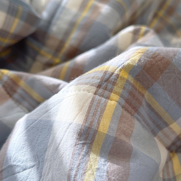 91家纺网 家纺一手货源 找家纺 春皖家纺 2026春夏新款全棉色织水洗棉夏被夏凉被空调被-云恋系列 云恋-简兮蓝