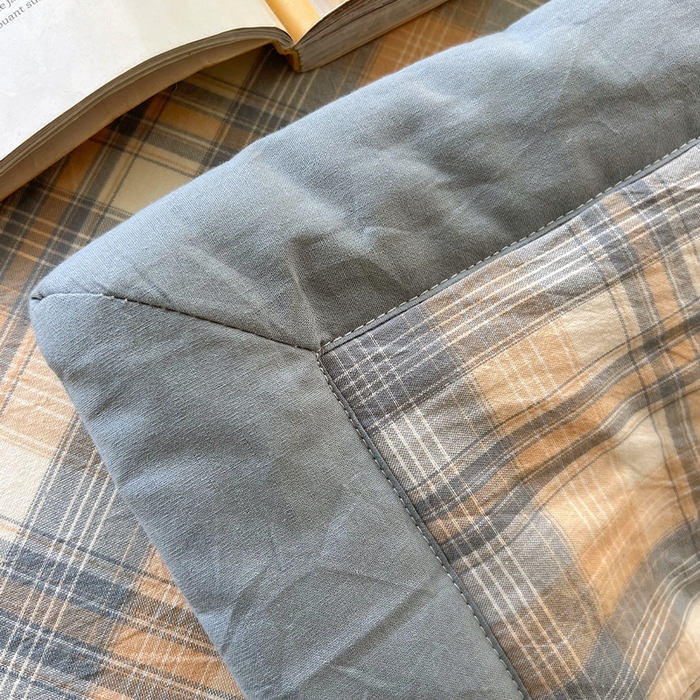 91家纺网 家纺一手货源 找家纺 春皖家纺 2026春夏新款全棉色织水洗棉夏被夏凉被空调被-云恋系列 云恋-蓝调格