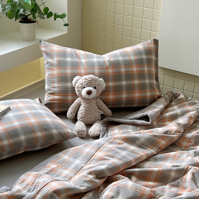 91家纺网 家纺一手货源 找家纺 春皖家纺 2026春夏新款全棉色织水洗棉夏被夏凉被空调被-云恋系列 云恋-诺卡